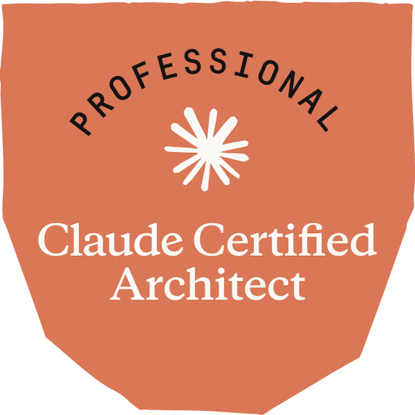 Claude Certified Architect — Professional badge, issued by Anthropic